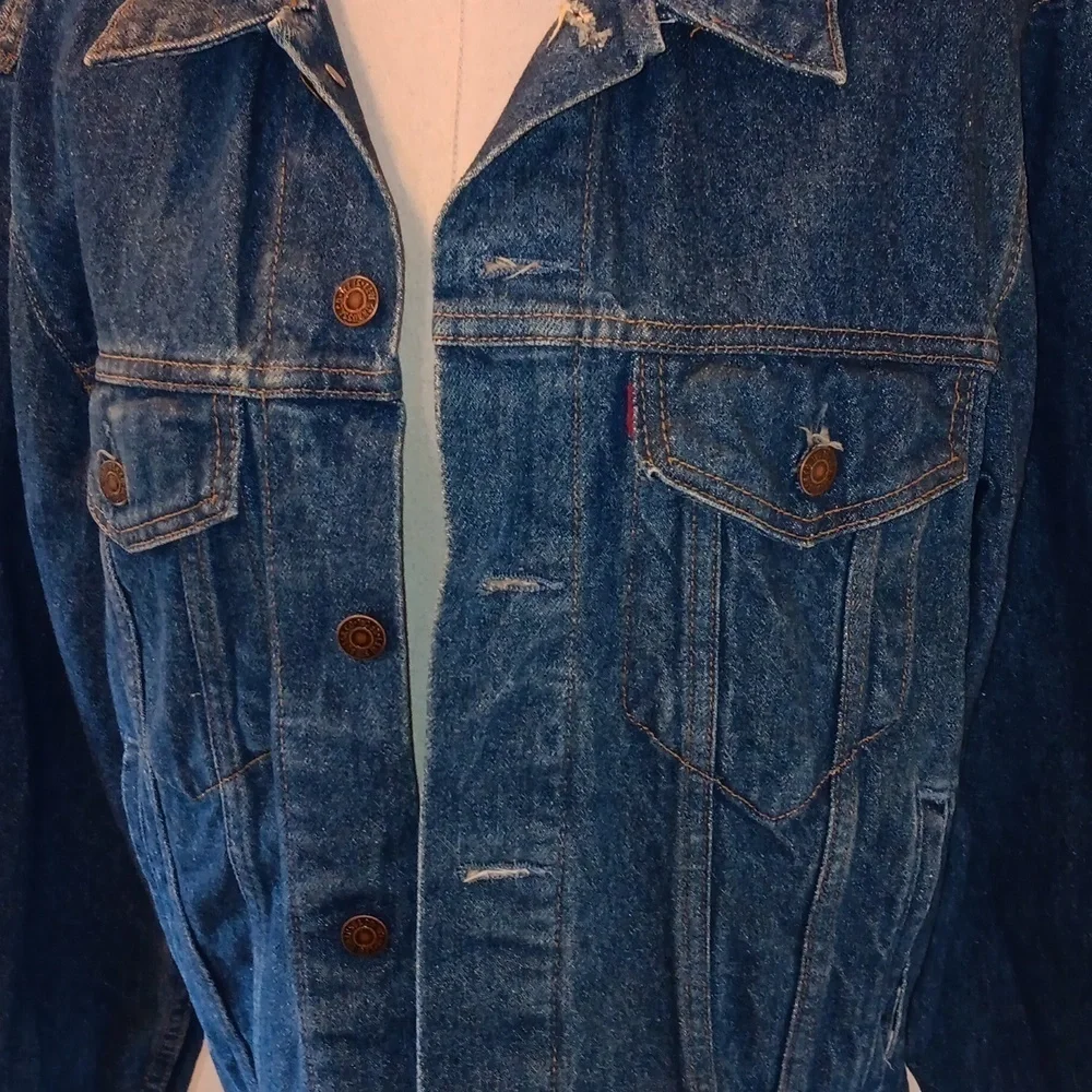 Vintage 1990s Y2K Levi's denim jean jacket sz 40 - Picture 2 of 6